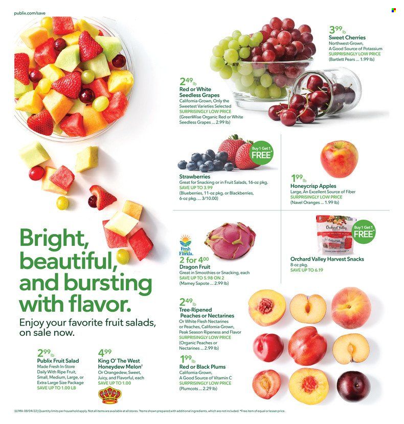 Publix (AL, FL, GA, NC, SC, TN) Weekly Ad Flyer Specials August 4 to August 10, 2022