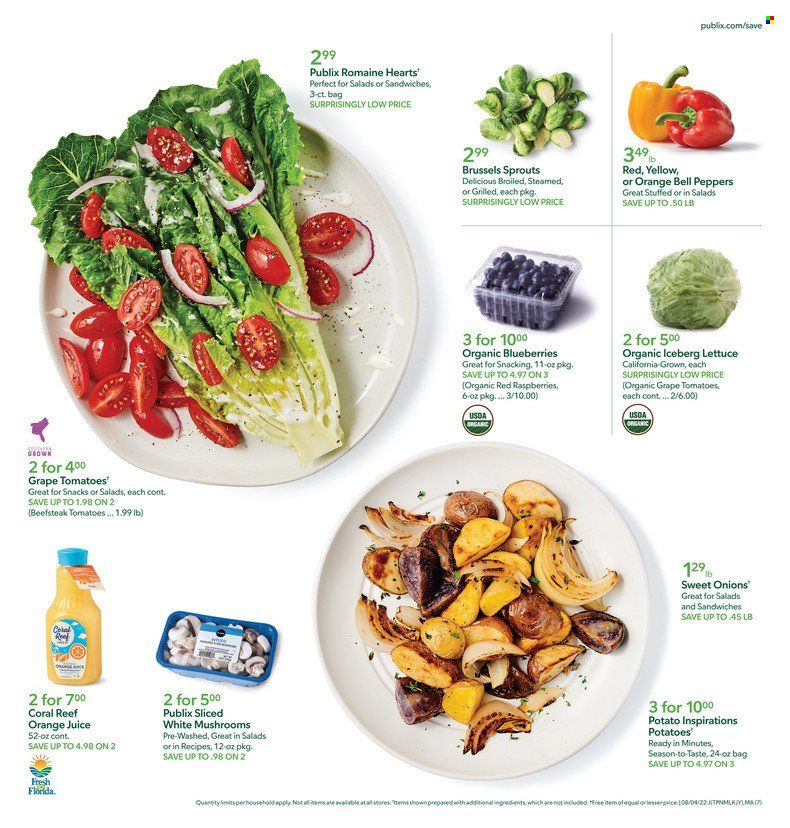 Publix (AL, FL, GA, NC, SC, TN) Weekly Ad Flyer Specials August 4 to August 10, 2022