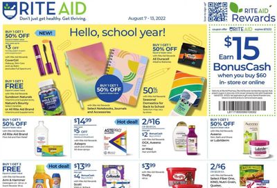 RITE AID Weekly Ad Flyer Specials August 7 to August 13, 2022