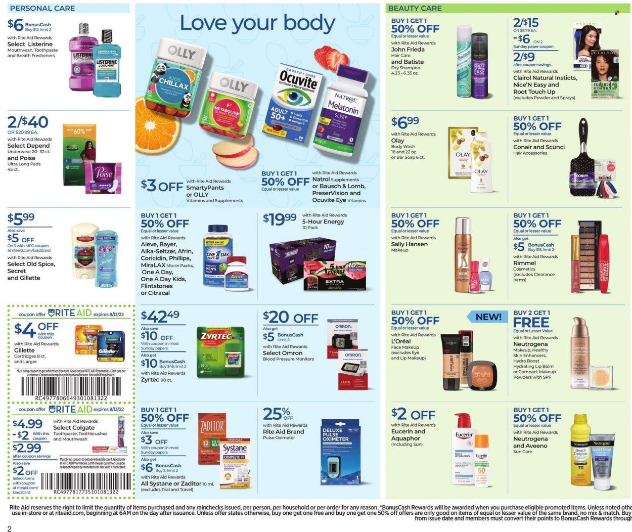 RITE AID Weekly Ad Flyer Specials August 7 to August 13, 2022