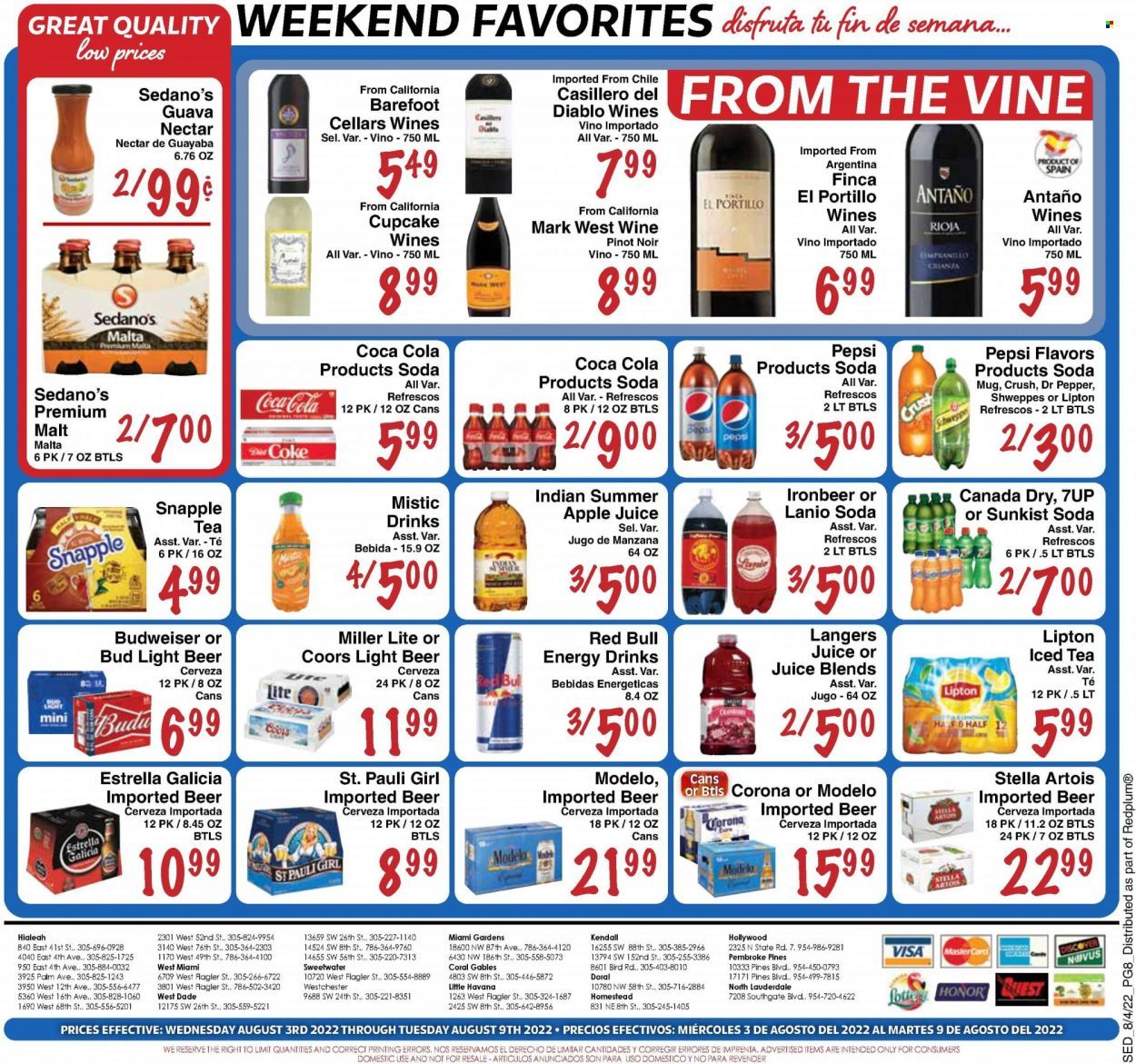 Sedano's (FL) Weekly Ad Flyer August 4 to August 11