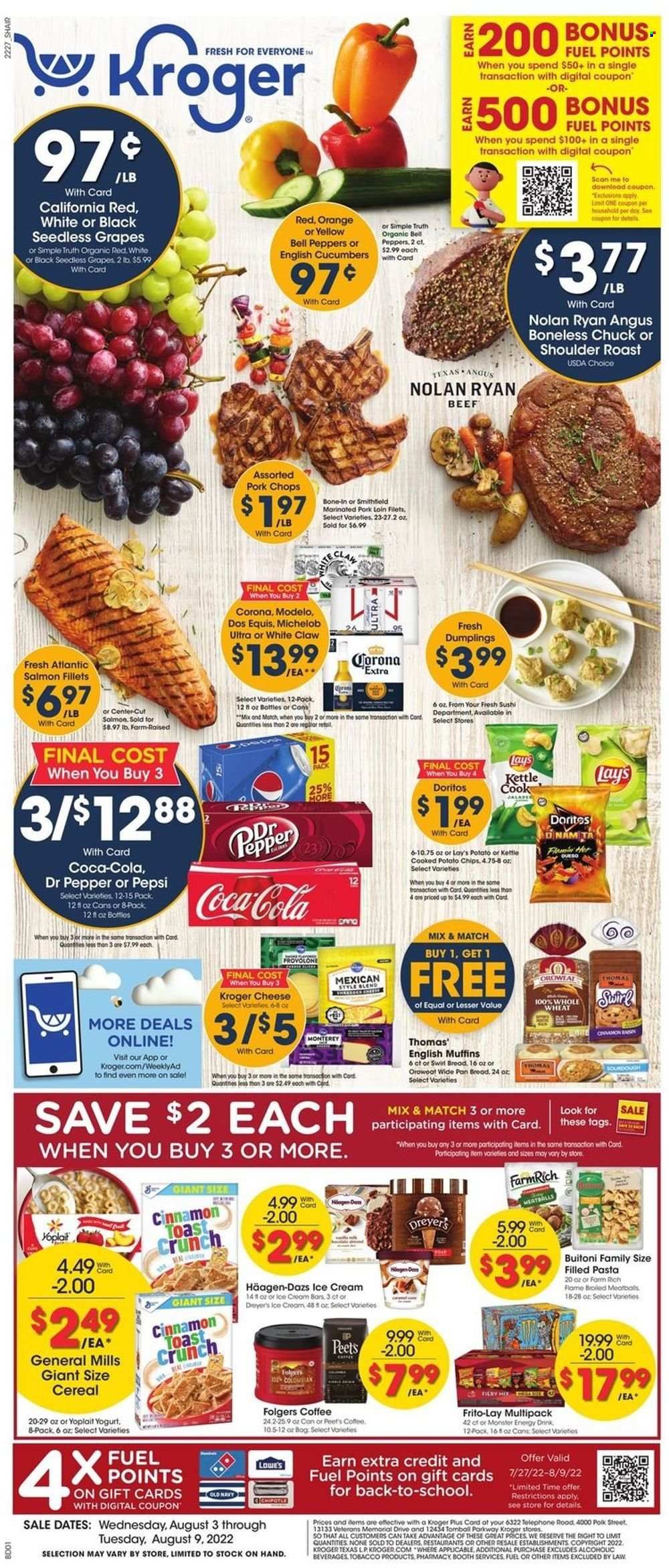 Kroger (GA, IL, LA, MI, OK, SC, TN, TX, VA) Weekly Ad Flyer Specials August 3 to August 9, 2022