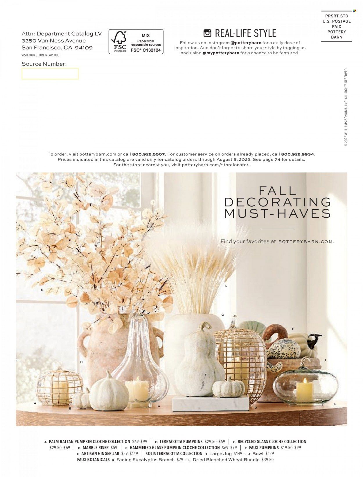 Pottery Barn Promotions & Flyer Specials October 2022