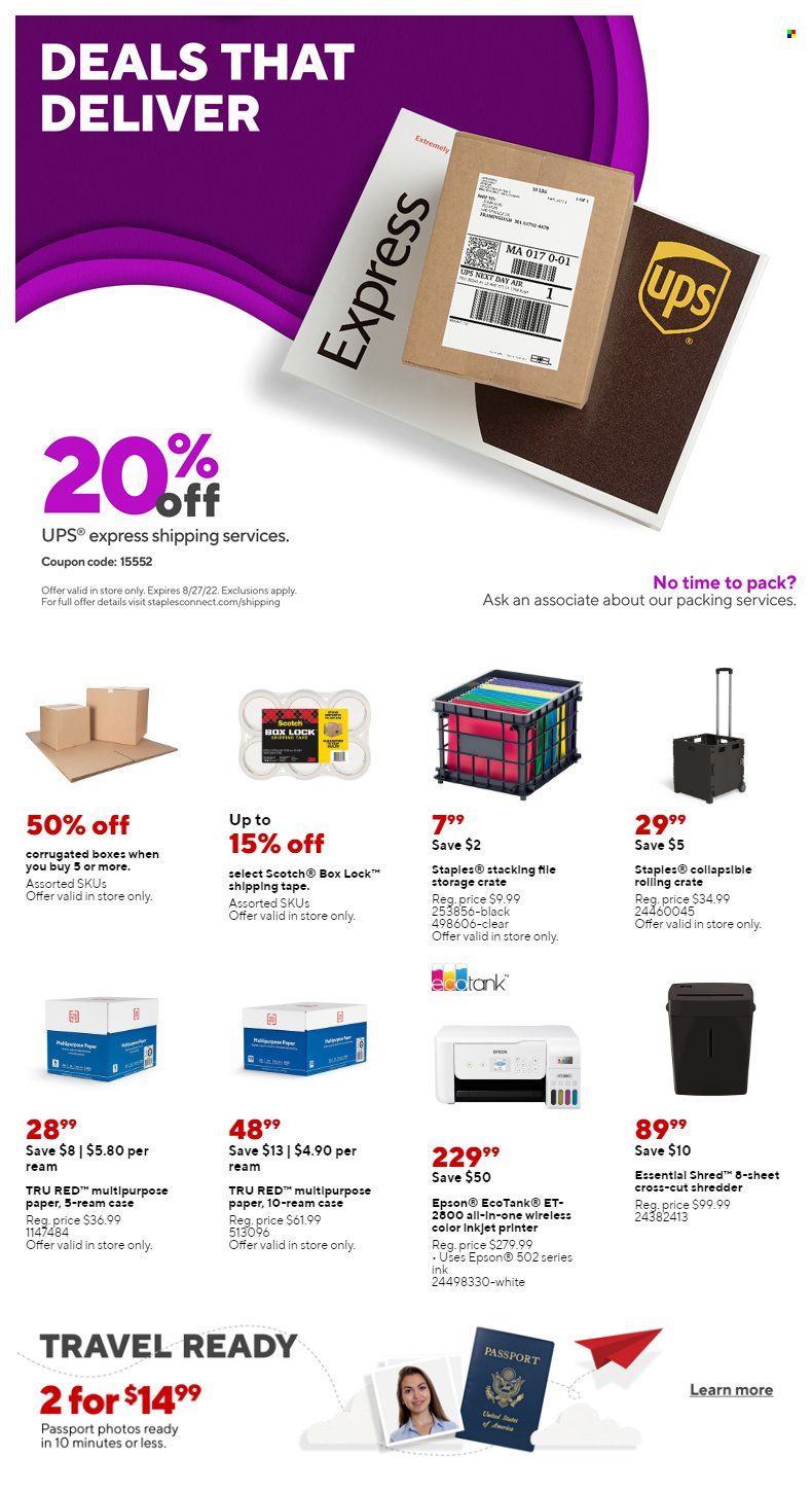Staples Weekly Ad Flyer Specials August 7 to August 13, 2022