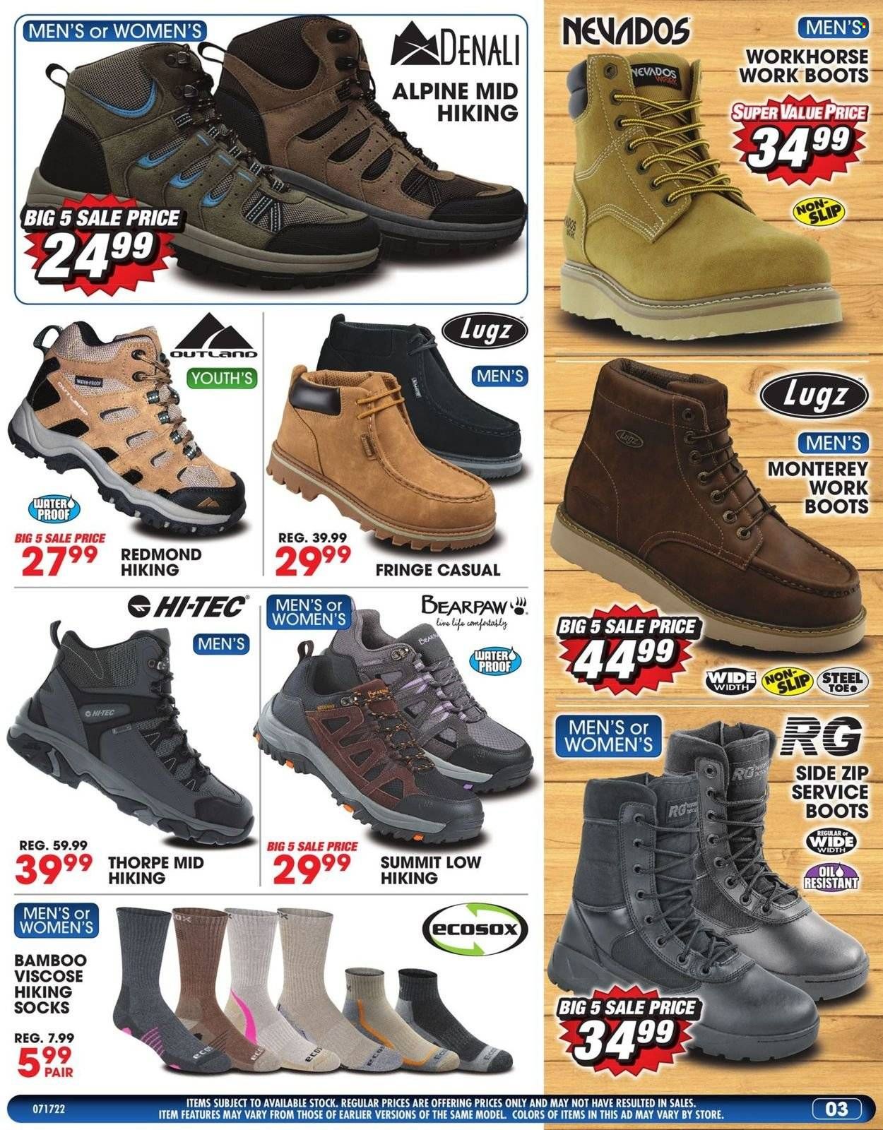 Big 5 (AZ, CA, CO, ID, NM, OR, UT, WA) Weekly Ad Flyer Specials August 5 to August 11, 2022