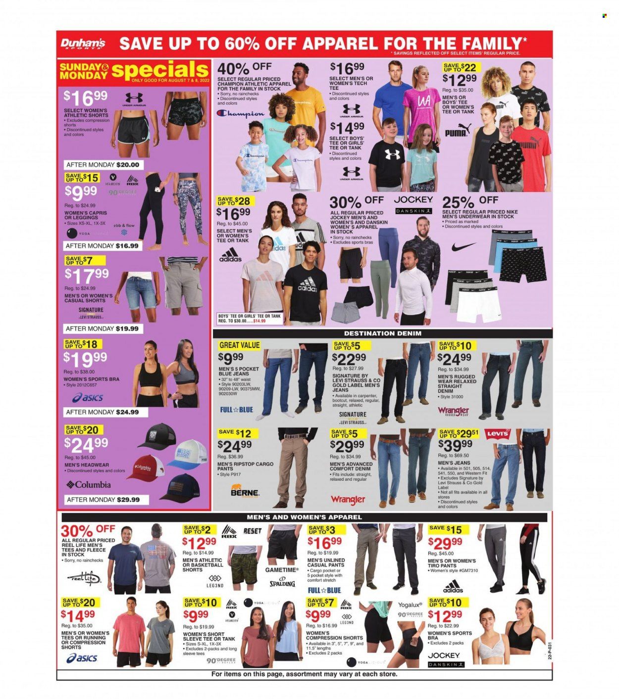 Dunham's Sports (MI, PA, WI) Weekly Ad Flyer Specials August 6 to August 11, 2022