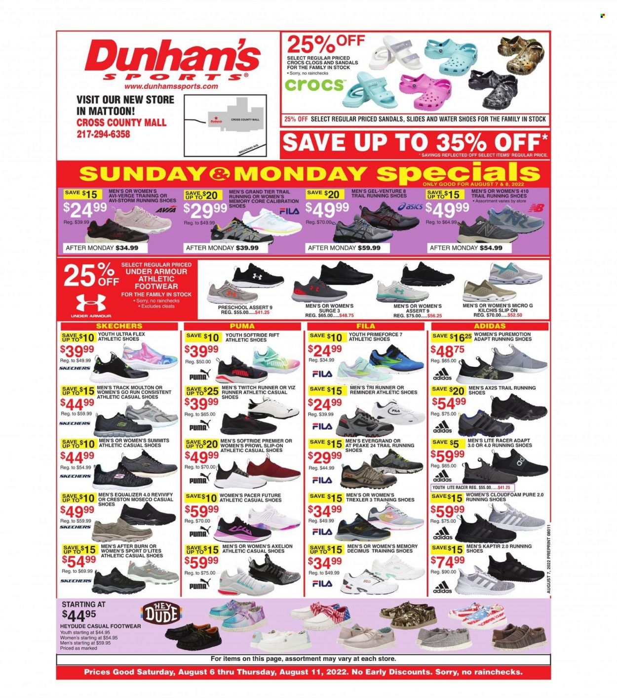Dunham's Sports (IL) Weekly Ad Flyer Specials August 6 to August 11, 2022