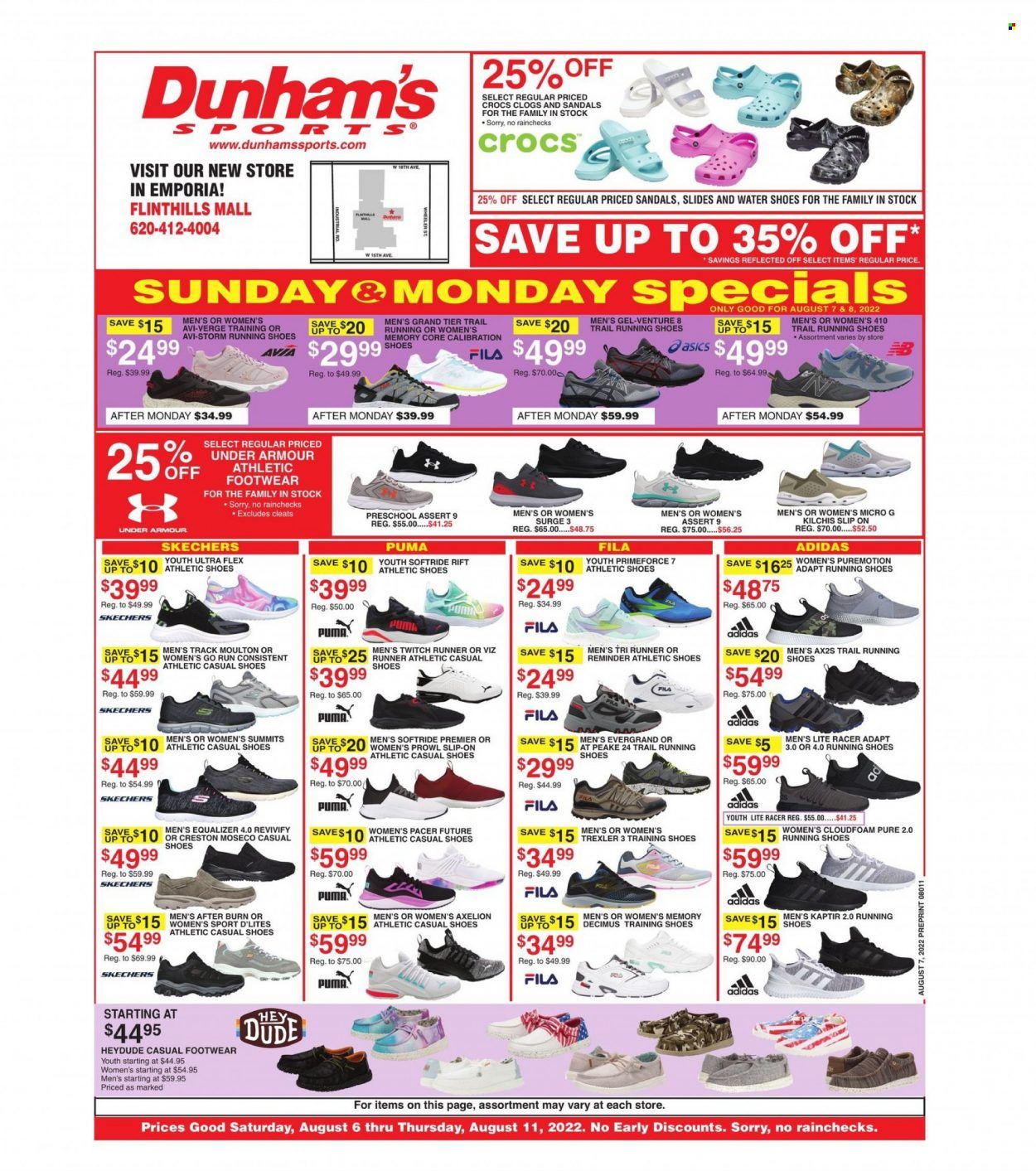 Dunham's Sports (KS) Weekly Ad Flyer Specials August 6 to August 11, 2022