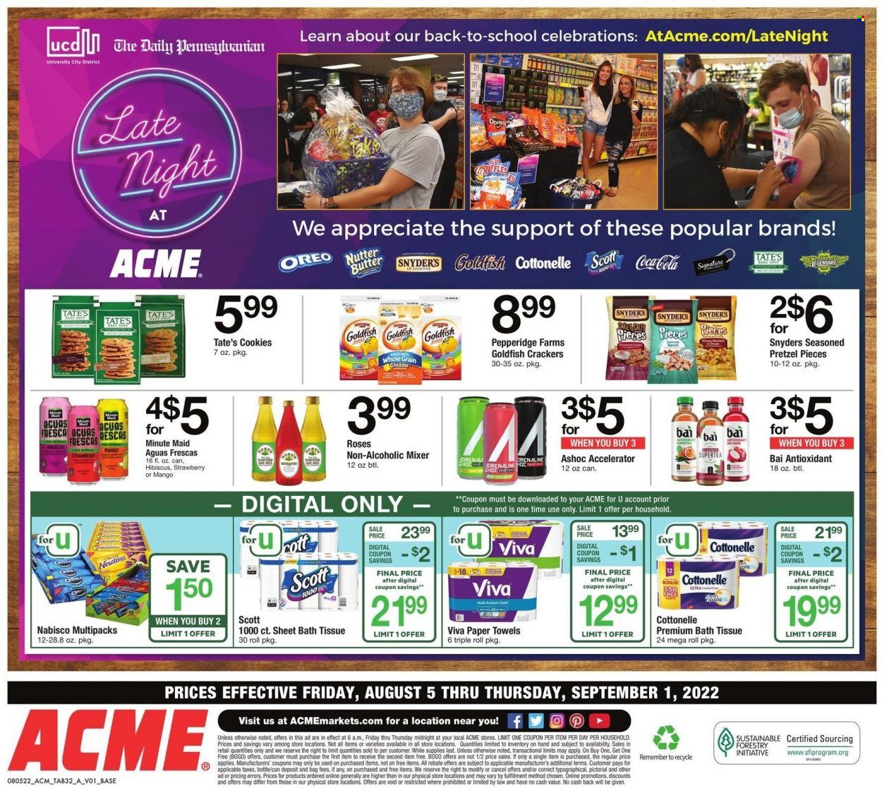ACME (DE, NJ, NY, PA) Weekly Ad Flyer Specials August 5 to September 1, 2022