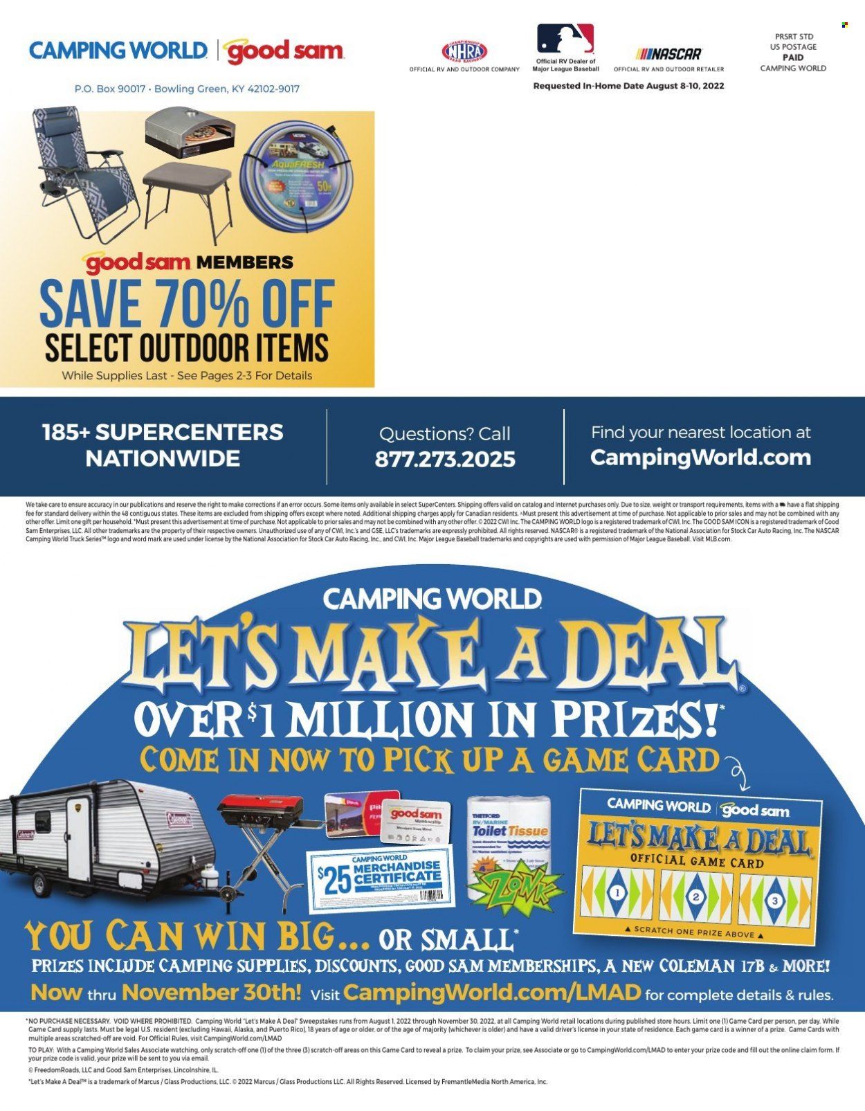 Camping World Weekly Ad Flyer Specials August 4 to August 28, 2022