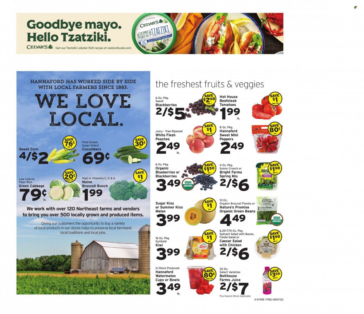 Hannaford (VT) Weekly Ad Flyer Specials August 7 to August 13, 2022