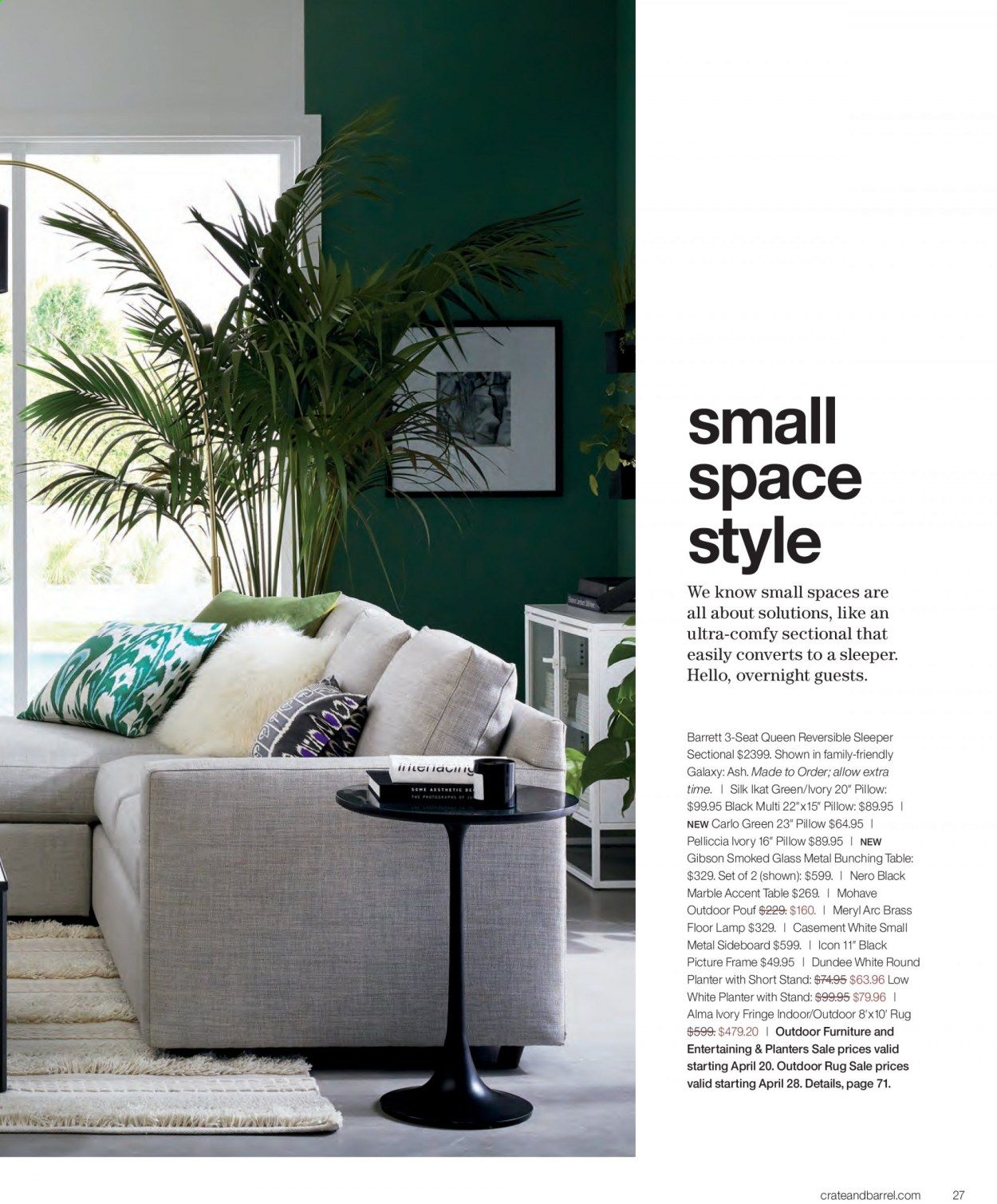 Crate & Barrel Weekly Ad & Flyer April 1 to 30