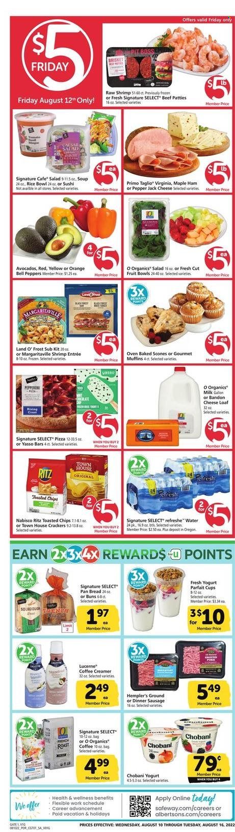 Safeway (OR) Weekly Ad Flyer Specials August 10 to August 16, 2022
