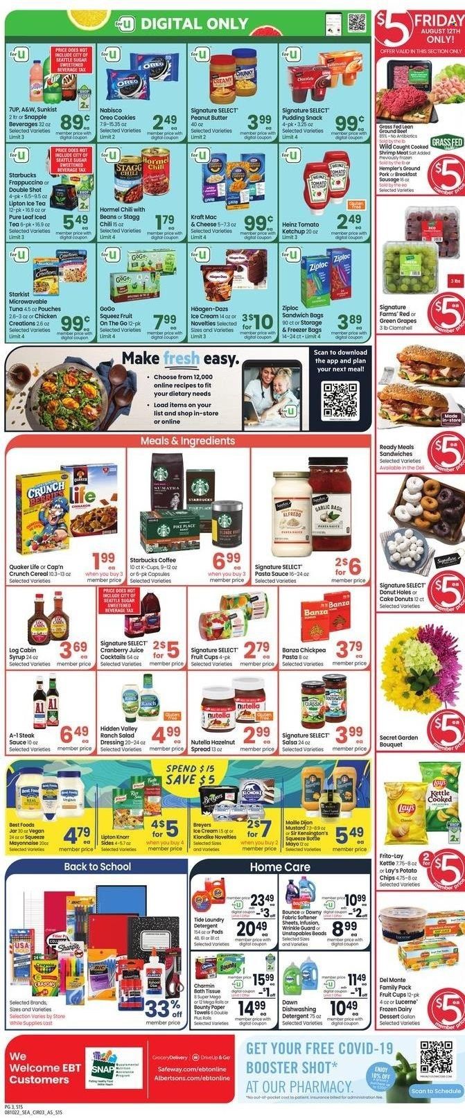 Safeway (WA) Weekly Ad Flyer Specials August 10 to August 16, 2022