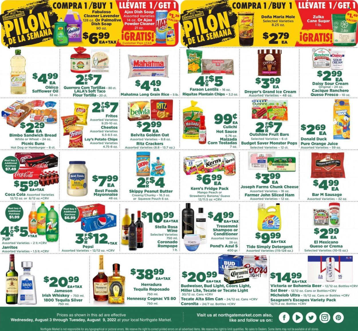 Northgate Market (CA) Weekly Ad Flyer Specials August 3 to August 9, 2022