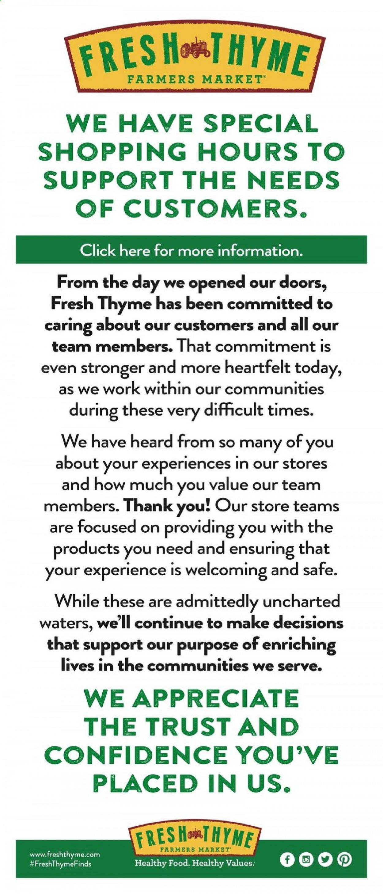 Fresh Thyme Weekly Ad & Flyer April 8 to 14
