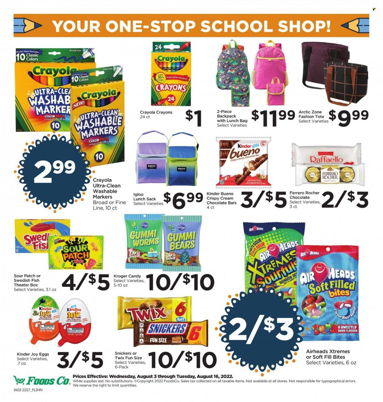Foods Co Weekly Ad Flyer Specials August 3 to August 9, 2022