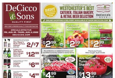 DeCicco & Sons (NY) Weekly Ad Flyer Specials August 5 to August 11, 2022