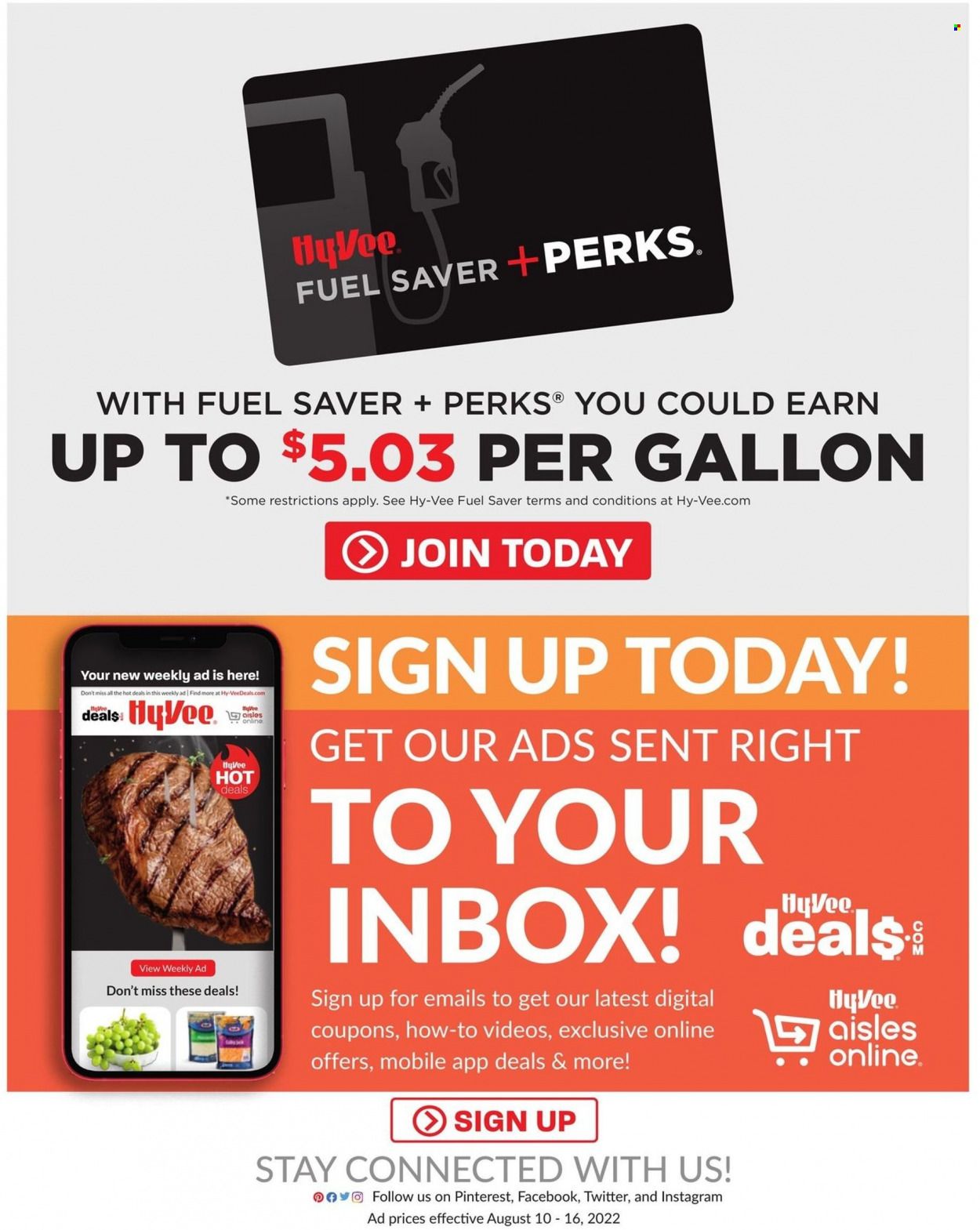 Hy-Vee (IA, IL, MN, MO, SD) Weekly Ad Flyer Specials August 10 to August 16, 2022