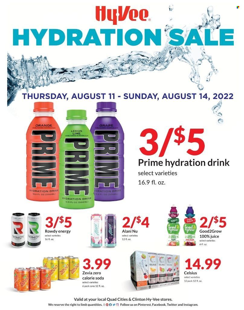 Hy-Vee (IA, IL, MN, MO, SD) Weekly Ad Flyer Specials August 11 to August 14, 2022
