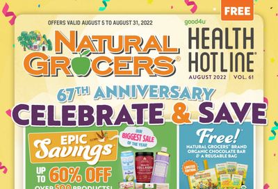 Natural Grocers Weekly Ad Flyer Specials August 5 to August 31, 2022