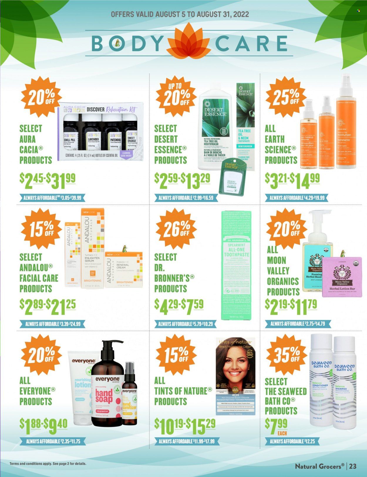 Natural Grocers Weekly Ad Flyer Specials August 5 to August 31, 2022
