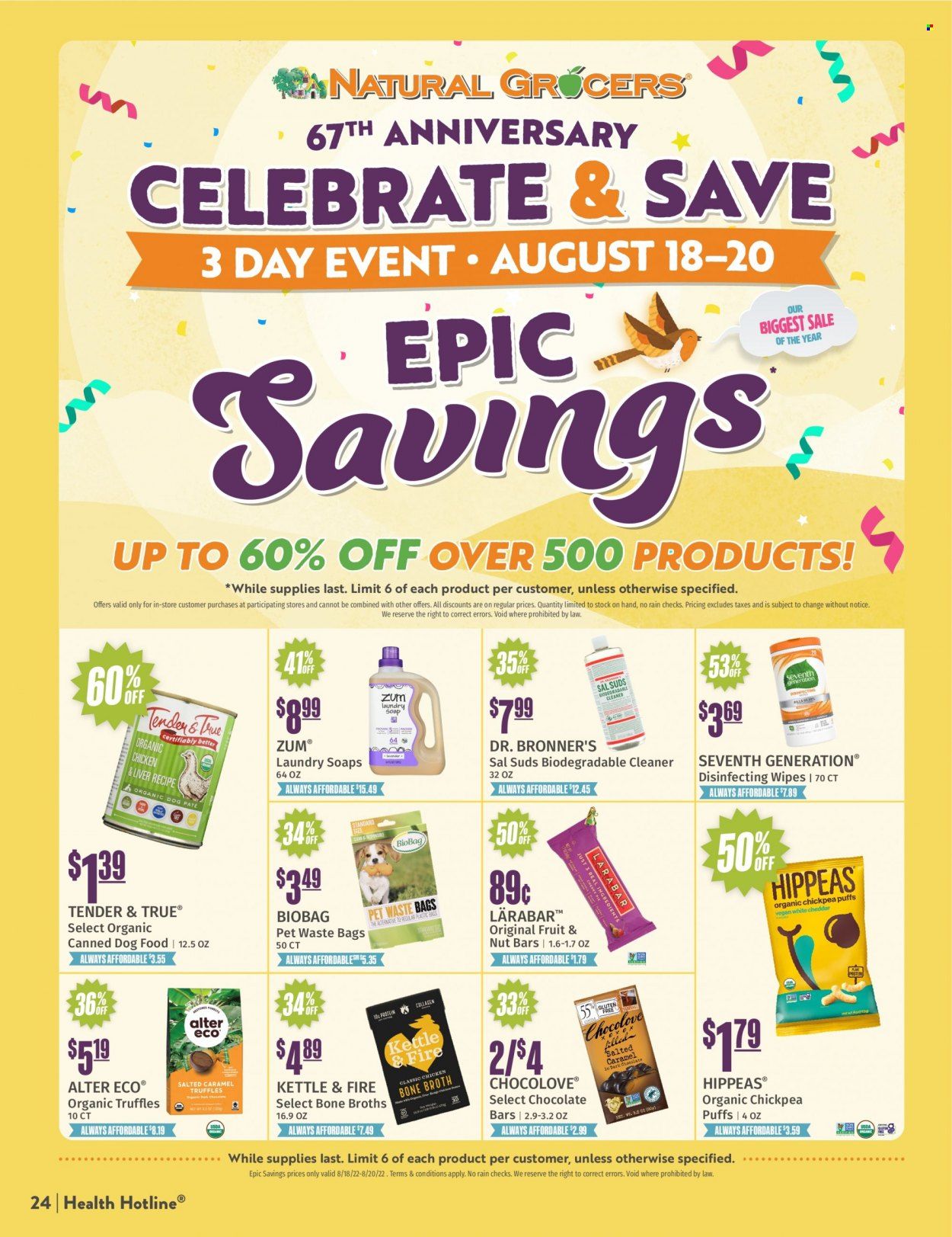 Natural Grocers Weekly Ad Flyer Specials August 5 to August 31, 2022
