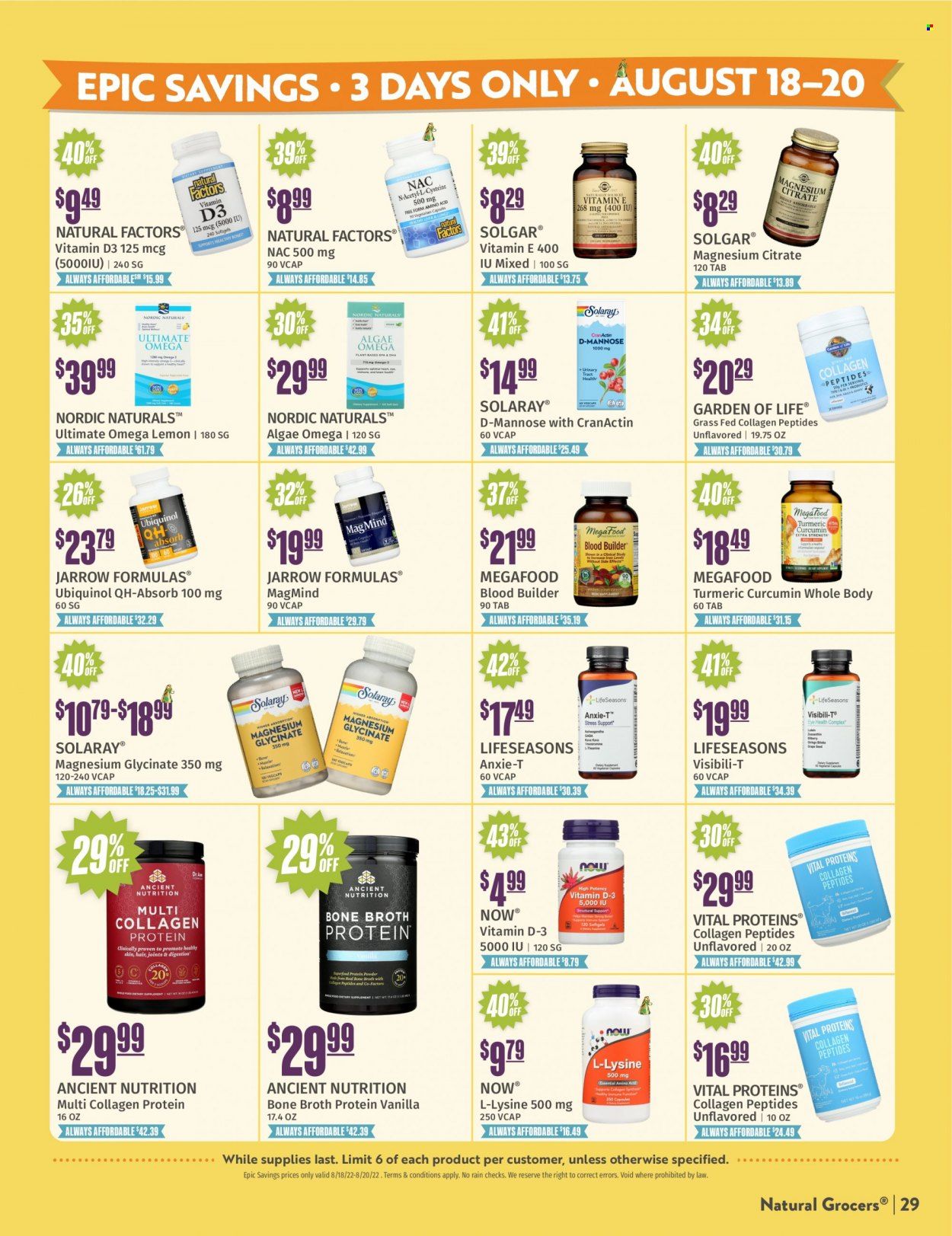 Natural Grocers Weekly Ad Flyer Specials August 5 to August 31, 2022