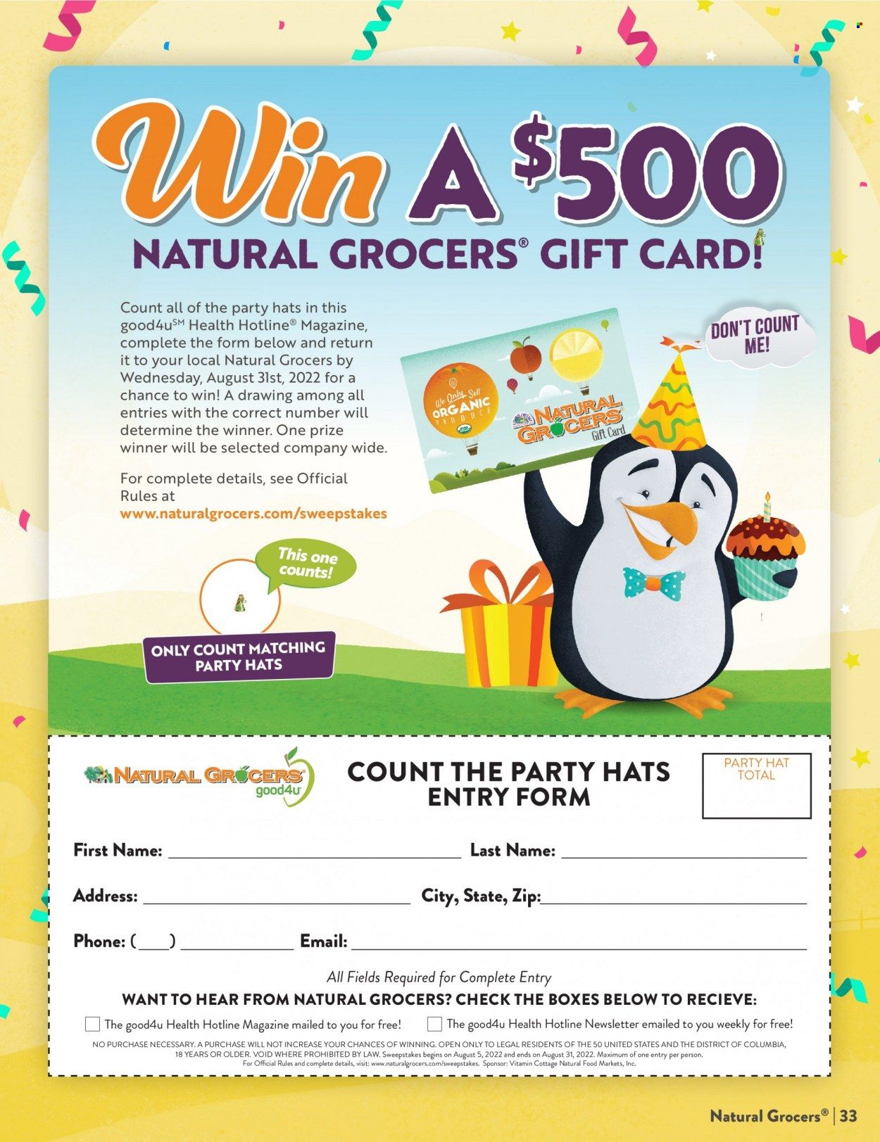 Natural Grocers Weekly Ad Flyer Specials August 5 to August 31, 2022