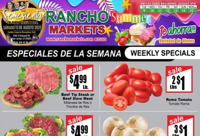 Rancho Markets (UT) Weekly Ad Flyer Specials August 9 to August 15, 2022