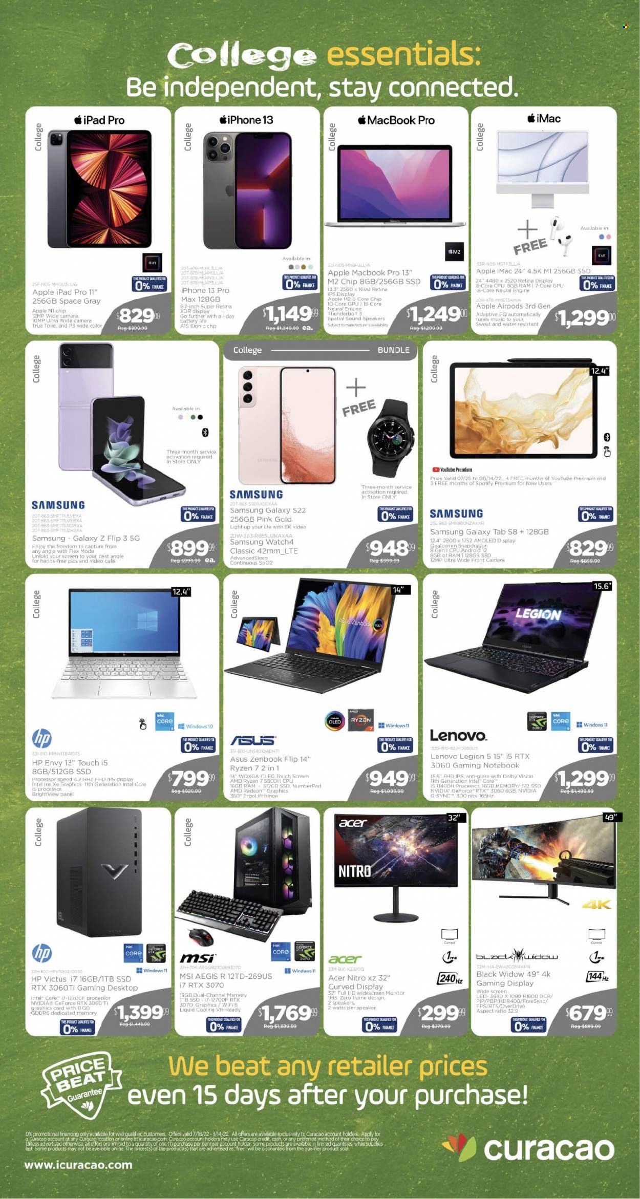 Curacao (AZ, CA, NV) Weekly Ad Flyer Specials July 18 to August 14, 2022