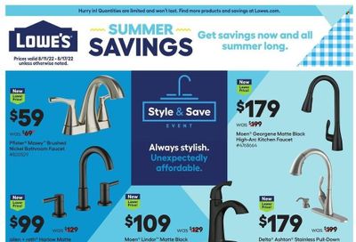 Lowe's Weekly Ad Flyer Specials August 11 to August 17, 2022