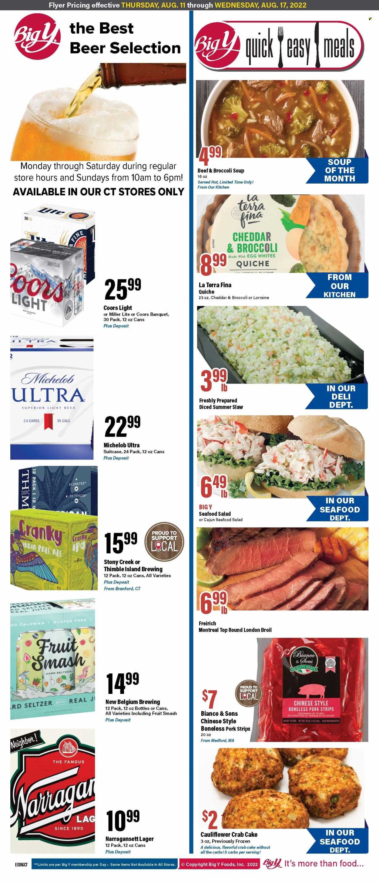 Big Y (CT) Weekly Ad Flyer Specials August 11 to August 17, 2022