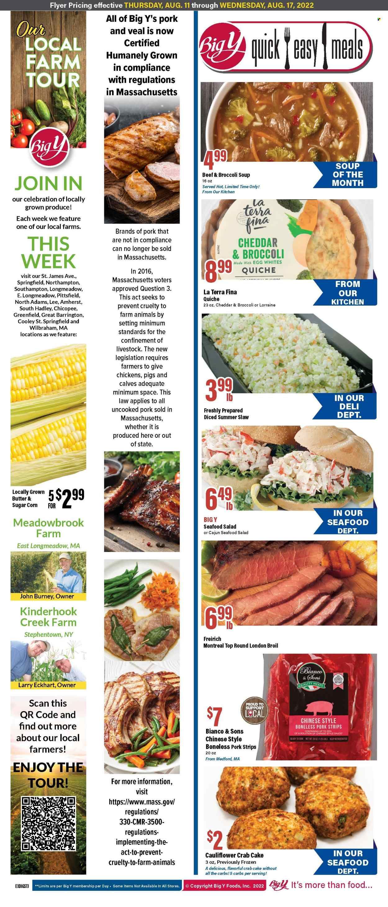 Big Y (MA) Weekly Ad Flyer Specials August 11 to August 17, 2022