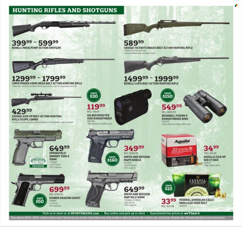 Sportsman's Warehouse Weekly Ad Flyer Specials August 5 to August 21, 2022