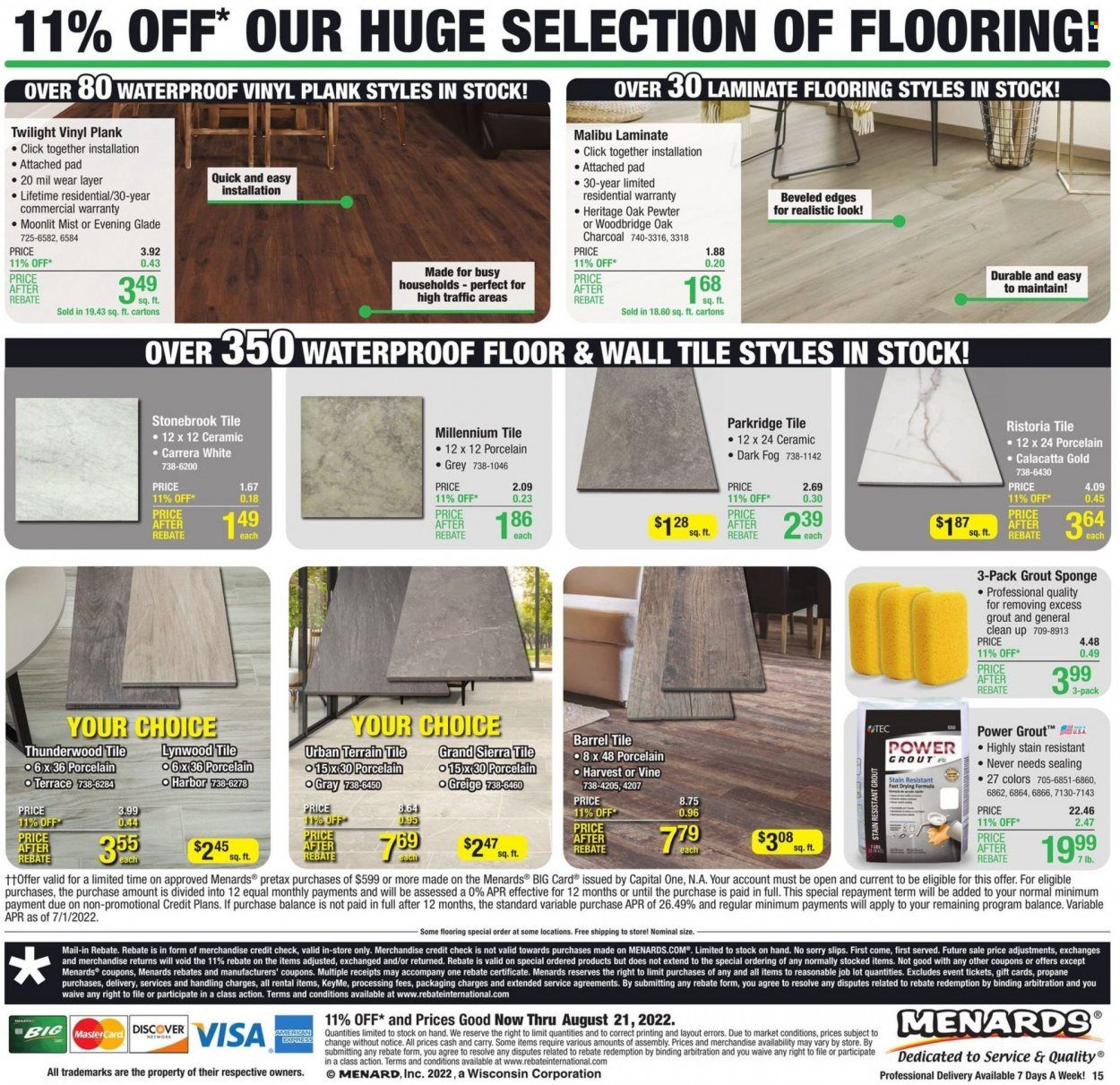Menards Weekly Ad Flyer Specials August 11 to August 21, 2022