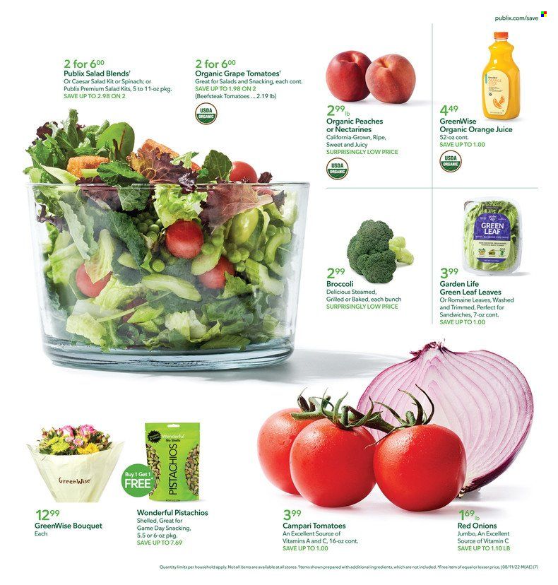 Publix (AL, FL, GA, NC, SC, TN) Weekly Ad Flyer Specials August 11 to August 17, 2022