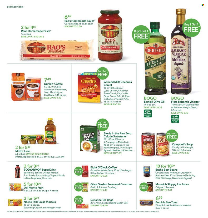 Publix (AL, FL, GA, NC, SC, TN) Weekly Ad Flyer Specials August 11 to August 17, 2022