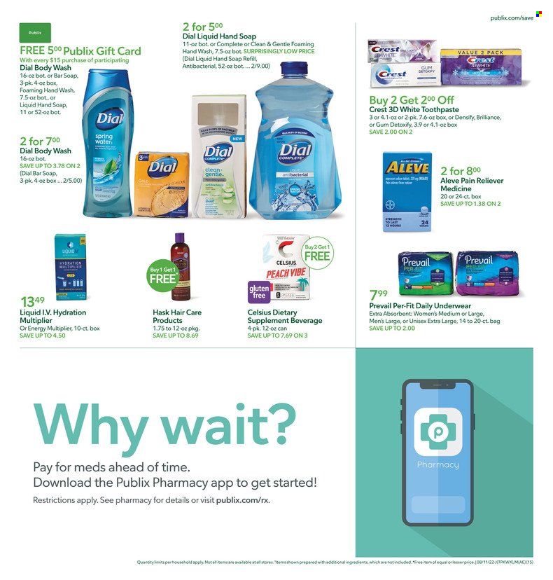 Publix (AL, FL, GA, NC, SC, TN) Weekly Ad Flyer Specials August 11 to August 17, 2022