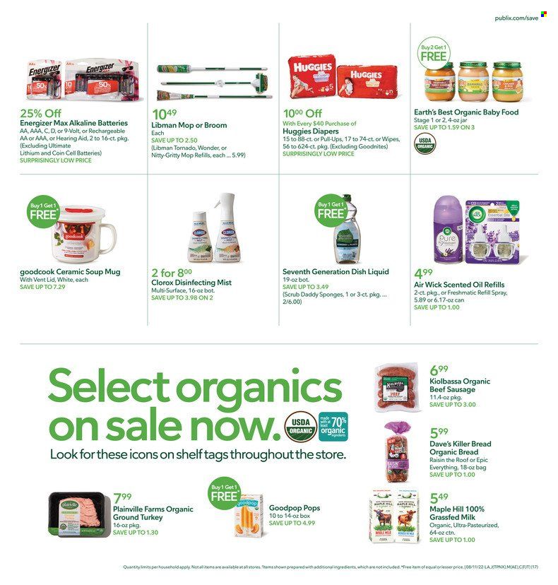 Publix (AL, FL, GA, NC, SC, TN) Weekly Ad Flyer Specials August 11 to August 17, 2022