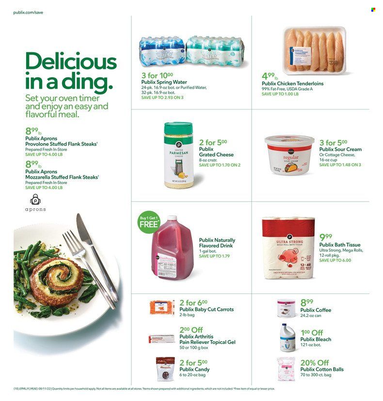 Publix (AL, FL, GA, NC, SC, TN) Weekly Ad Flyer Specials August 11 to August 17, 2022