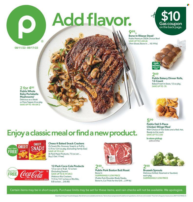 Publix (AL, FL, GA, NC, SC, TN) Weekly Ad Flyer Specials August 11 to August 17, 2022