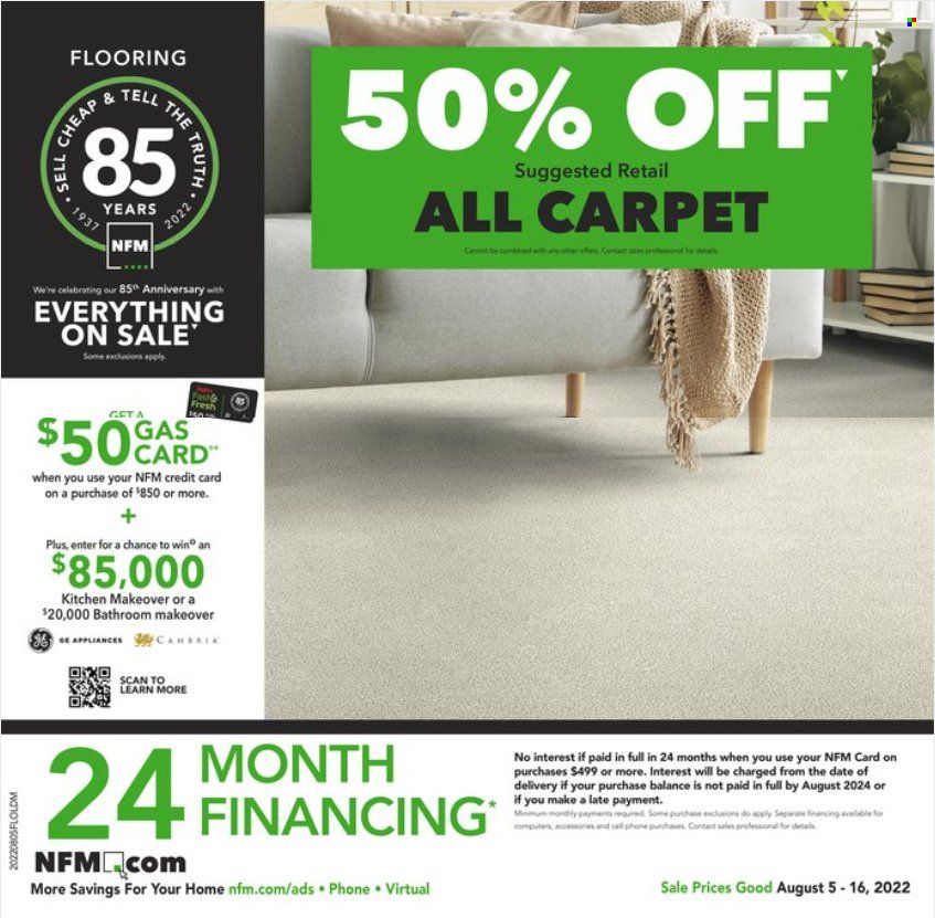 Nebraska Furniture Mart (IA, KS, NE, TX) Weekly Ad Flyer Specials August 5 to August 16, 2022