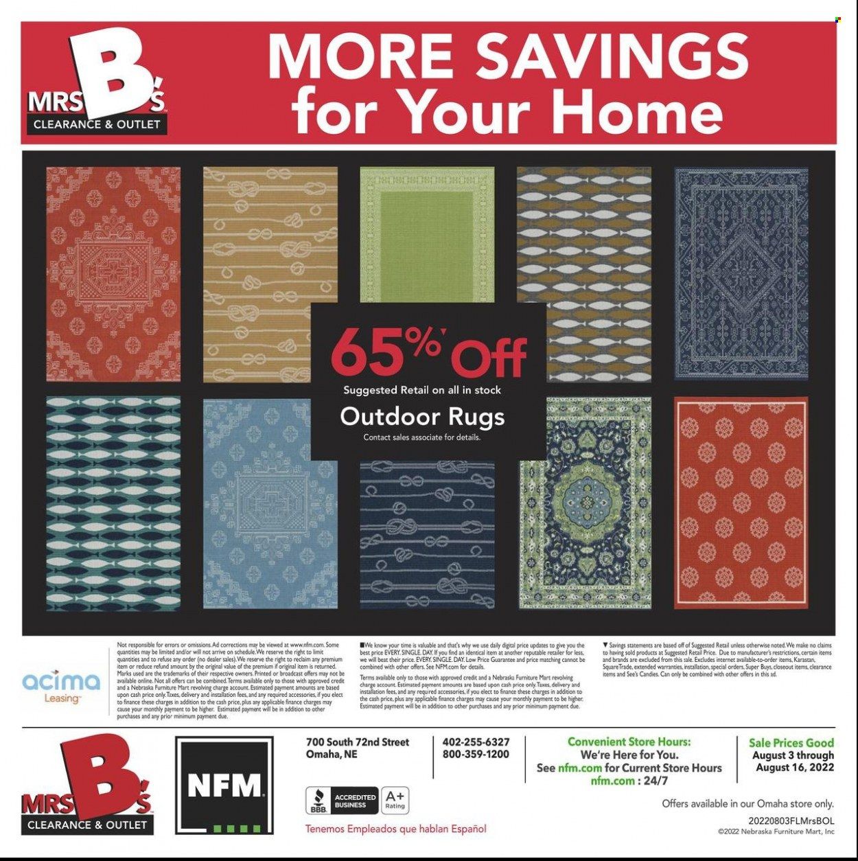 Nebraska Furniture Mart (IA, KS, NE, TX) Weekly Ad Flyer Specials August 3 to August 16, 2022