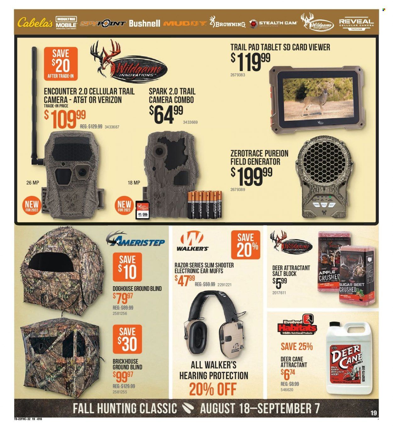 Cabela's (GA) Weekly Ad Flyer Specials August 18 to September 7, 2022