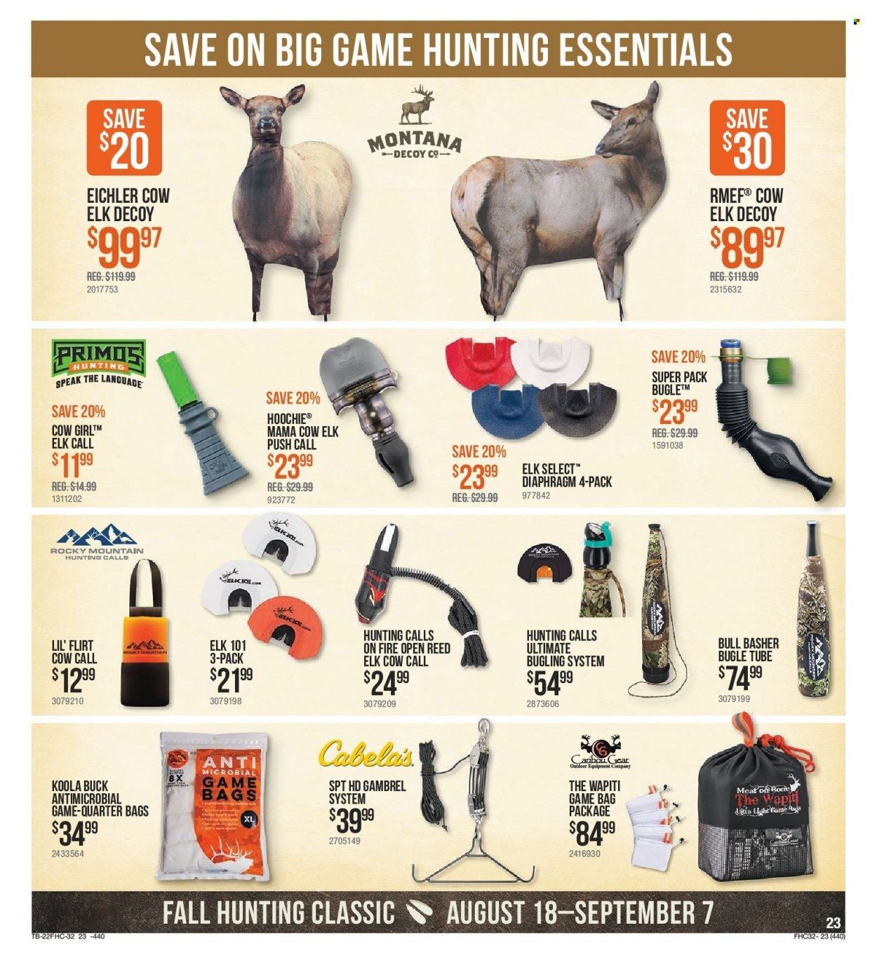 Cabela's (ID, MT, WA) Weekly Ad Flyer Specials August 18 to September 7, 2022
