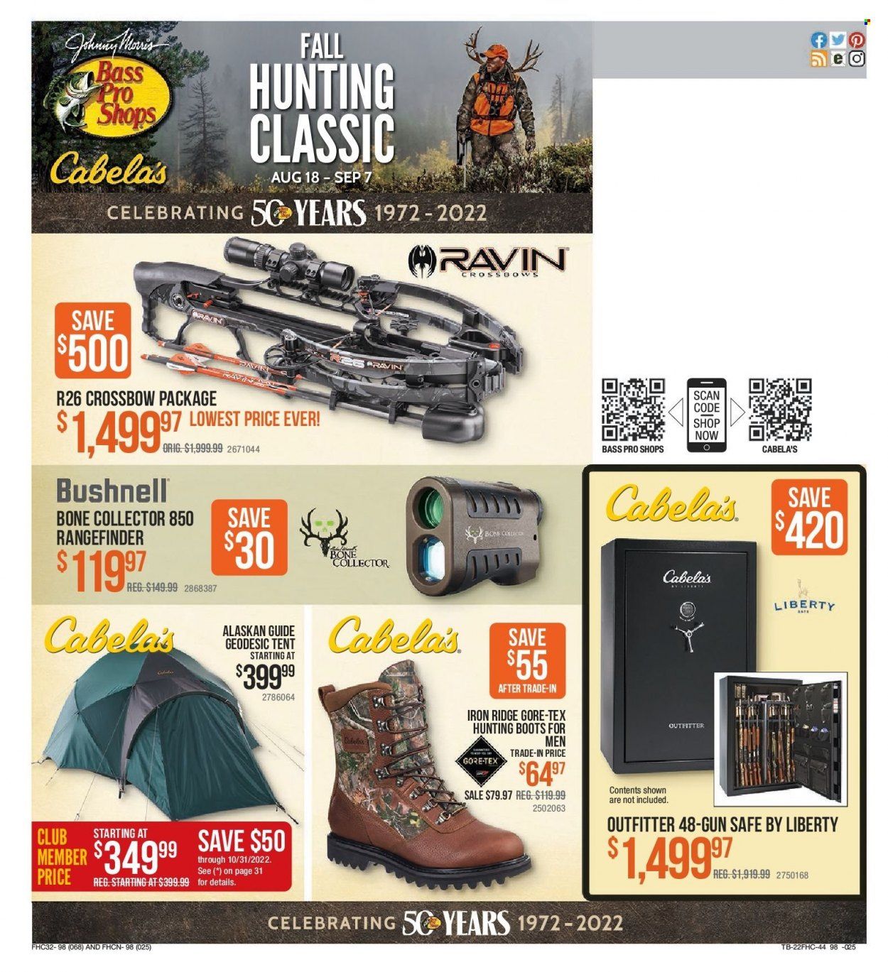 Cabela's (ID, MT, WA) Weekly Ad Flyer Specials August 18 to September 7, 2022