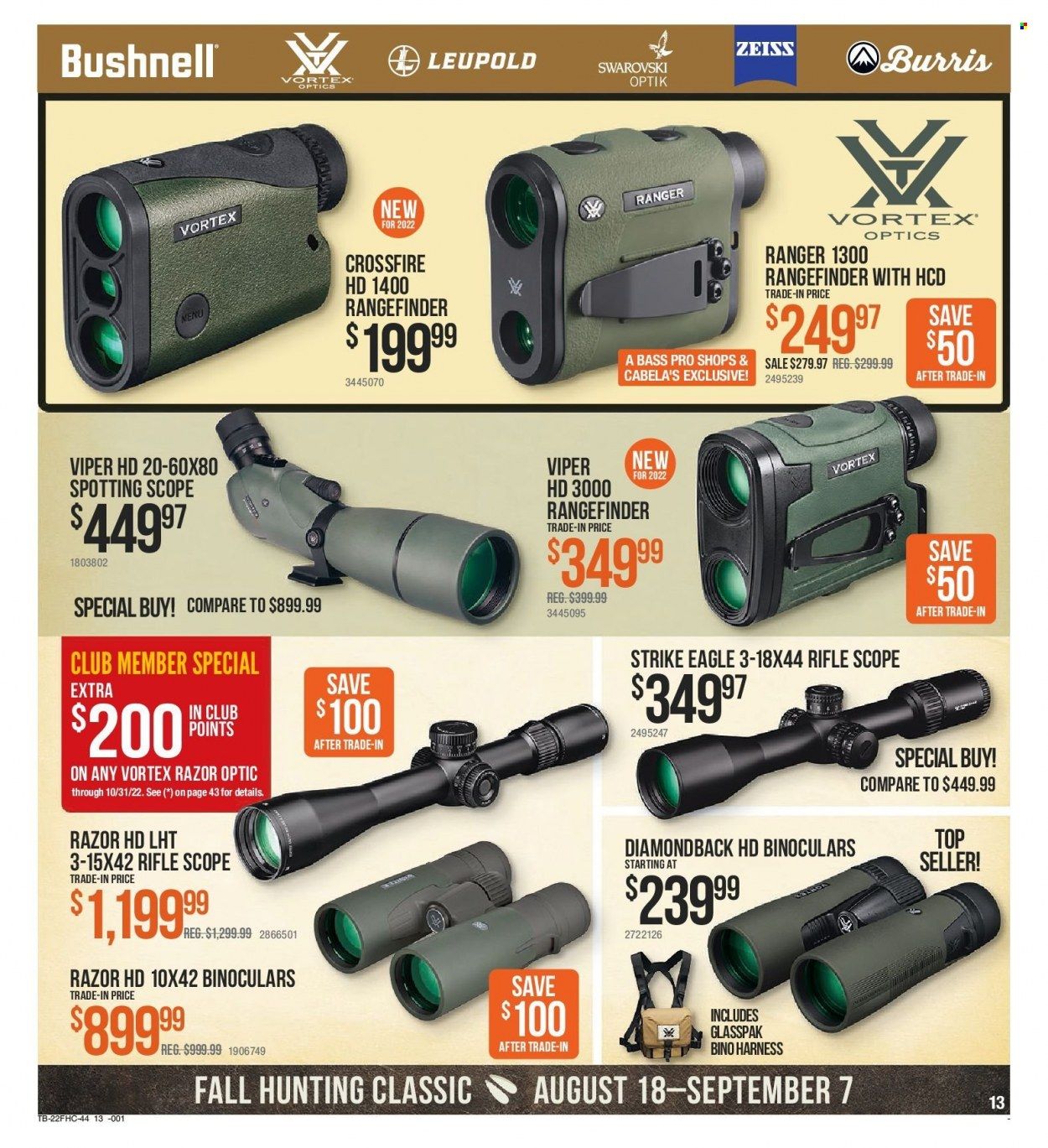 Cabela's (MA) Weekly Ad Flyer Specials August 18 to September 7, 2022