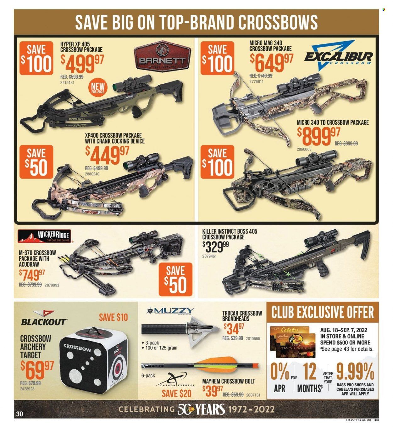 Cabela's (AL, NC, SC) Weekly Ad Flyer Specials August 18 to September 7, 2022