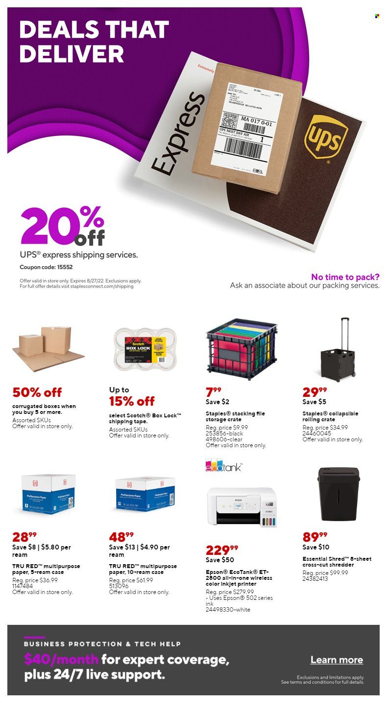 Staples Weekly Ad Flyer Specials August 14 to August 20, 2022